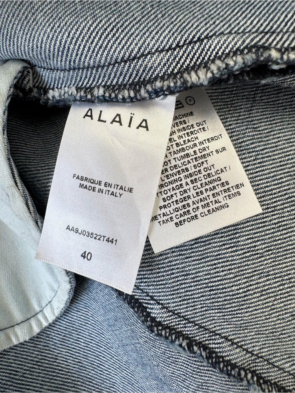 Alaia blue denim skater pleated jean skirt - Picture 9 of 12
